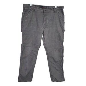 Mens Real Ranch Workwear Gray Pants Cotton Blend Stretch Size 36X30